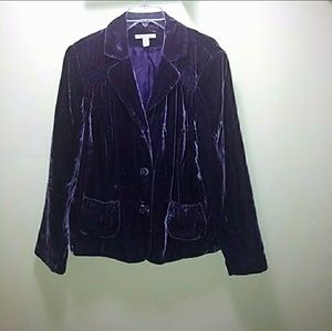 Purple Crushed Velvet Jacket